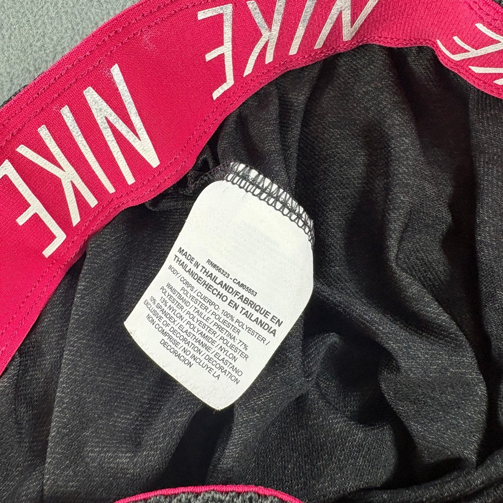 Nike Dri-FIT Womens Shorts Gray Heather Pink Logo Athletic Running Small - Picture 5 of 6